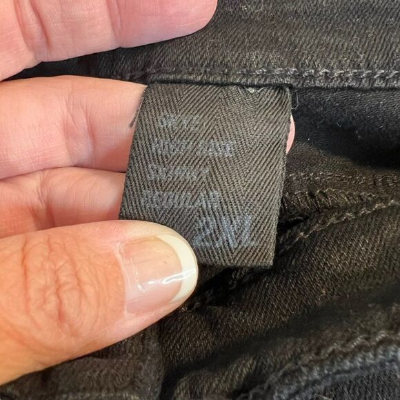 Eunina wide button front black stretch denim jeans 2XL - Picture 3 of 8